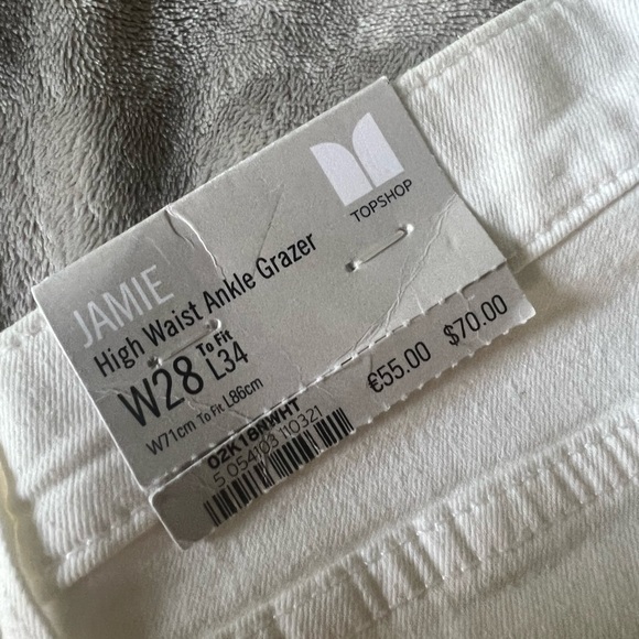NWT Topshop Jamie white high waisted skinny jeans - Picture 2 of 3